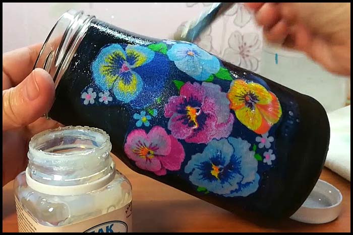 Painted DIY Decoupage glass jar, For Decoration, Shape: Bottle Shaped at Rs  600/piece in Mumbai